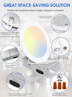 24 Pack 6 Inch 5CCT Ultra-Thin LED Recessed Ceiling Light with Junction Box, 2700K/3000K/4000K/5000K/6500K Selectable, 1050LM Brightness, 12W Eqv 110W, Dimmable Canless Wafer Downlight - ETL & FCC