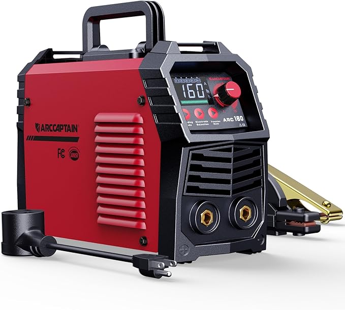 ARCCAPTAIN 110V/220V Stick Welder, [Large LED Display] 160Amp ARC Welding Machine with Synergic Control, IGBT Inverter Portable MMA Welder Machine with Lift Tig Hot Start, Arc force and Anti-Stick
