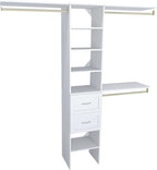 ClosetMaid SuiteSymphony Closet Organizer with Shelves and 2 Drawers, 16-Inch-Pure White