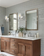 Bathroom Vanity Light Chrome, HWH Modern Wall Lighting Over Mirror, 1-Light Wall Sconce with Clear Glass Shade for Bathroom, Powder Room, Dressing Table, 5HLT63B CH