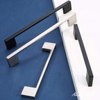 Alzassbg 5 Pack Matt Black Cabinet Pulls, 8-3/4 Inch(224mm) Hole Centers Rectangle Cabinet Handles Kitchen Pulls for Drawers and Cabinets AL3051MB