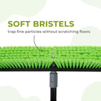 18” Indoor Shop and Garage Push Boom with Soft Bristles, Heavy Duty Brush Broom with 59” Long Handle for Commercial & Residental Floor Cleaning Sweeping