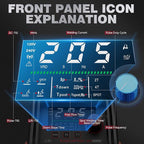 ARCCAPTAIN iControl TIG 205P Pro Welder With APP Control, 5 In 1 DC/Pulse/Lift/Spot TIG & Stick, Dual Voltage 120V/240V TIG Welding Machine With Large LED Display, 2T/4T, Smart Fan, Safety Protection