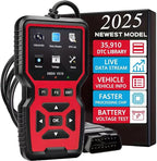 2025 New OBD2 Scanner Diagnostic Tool - Check Engine Light Code Reader with Reset, Battery Voltage Tester, Modes 6 & 8, Suitable for All OBD II Protocol Car & Truck Since 1996