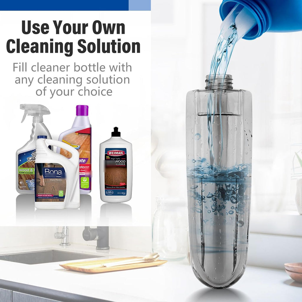 Mops for Floor Cleaning Wet Spray Mop with 14 oz Refillable Bottle and 3 Washable Microfiber Pads Home or Commercial Use Dry Wet Flat Mop for Hardwood Laminate Wood Ceramic