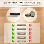 CO-Z Large Furniture Sliders - 4 Pack, 2 1/2" x 9" Rectangle Reusable Furniture Sliders for Carpet, Heavy-Duty Furniture Gliders Movers for Hardwood Floors, Plastic Moving Pads for Heavy Furniture