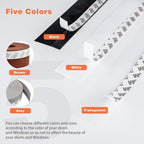 26 Feet Silicone Seal Strip, Weather Stripping for Doors and Windows, Draft Stopper Adhesive Tape for Shower Glass Gaps (Black, 45MM)