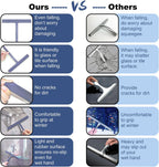 Squiggy for Shower Glass, Richmirth 9" Shower Glass Cleaner Squeegee Silicone Shower Squeegee for Bathroom Mirror Tiles Car Window - Blue