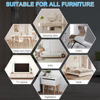 New Upgrade Furniture Movers Sliders, 4+4 Pack 4.3" Multi-Surface Furniture Sliders with Groove Design, Round 4PCS Moving Pads and 4 Hardwood Socks, Protect Floor and Easily Move Furniture