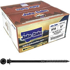 Jake Sales #14 X 5 Heavy Duty Black Timber/Log/Landscaping Wood Screws - Exterior Coated Heavy Duty Screws. 1 x Full Box - 600 Screws