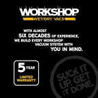 WORKSHOP Wet/Dry Vacs Shop Vacuum WS1400CA 14-Gallon 6.0 Peak HP High Power Wet Dry Vacuum Cleaner with Filter, Dust Bag, Hose, Attachments and Cart for Garage, Basement and Workshop Cleaning