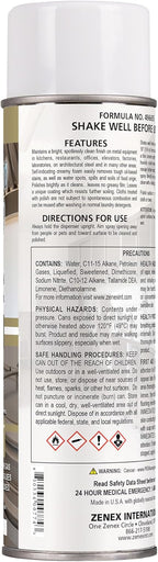 Zenex ZenaSheen H20 Stainless Steel Polish - Professional-grade Water-based Metal Cleaner, Polish & Protectant | Remove Grime & Restore Shine | Stainless Steel, Chrome, Brass & More | 16 oz (12 Pack)