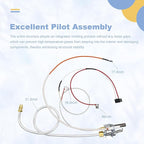 100112330 Water Heater Pilot Assembly Replacement for 9007876 9007877 Compatible with Whirlpool 300 301 Series A.O.Smith, American, State, Kenmore, Reliance