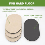Furniture Sliders for Hardwood Floors 4 PCS - 9 1/2 inch Sliders for Moving Furniture – Felt Furniture Pads for Hardwood Floors