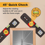 PREXISO 4-in-1 Line Laser Level Multipurpose Torpedo Level, 65Ft Alignment Point & 16Ft Laser Line & 10Ft Measure Tape Ruler & Quick Angle Setting for Hanging Picture Wall Marking Home Renovation