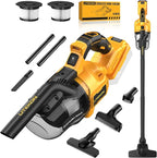 Cordless Vacuum Compatible with 𝗗𝗘-𝗪𝗔𝗟𝗧 20V Max Battery (No Battery), Handheld Battery Powered Vacuum Cleaner for Wood Floor, Carpet, Car Cleaning, 125AW (Tool Only)