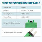 NuIth Manual Reset 30A Mini Fuse Circuit Breakers, E73 Low Profile ATM Circuit Breaker Blade Fuse DC 28V Resettable Standard Blade Fuses for Car Truck RV Marine (2PCS-30A)