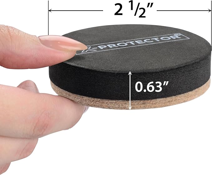 Felt Furniture Sliders Hardwood Floors X-PROTECTOR – 24 PCS 2 1/2 inch Furniture Sliders – Heavy Duty Felt Sliders Hard Surfaces – Move Your Furniture Easily & Safely!