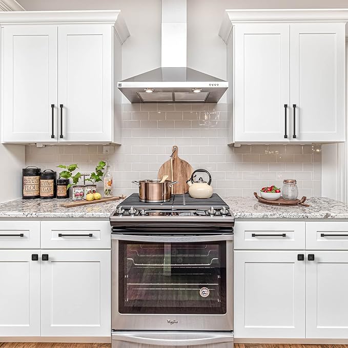 10 Pack 6.25 Inch Matte Black Cabinet Pulls - Kitchen Cabinet Hardware