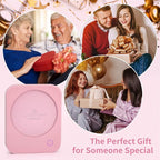 VOBAGA Coffee Mug Warmer with 4 Hours Auto Shut-Off, Coffee Warmer Plate for Office Home Desk Use with 3 Temperature Settings, Electric Cup Warmer for Cocoa,Tea, Milk, Water, for Gifts, Pink (No Cup)