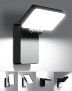 60W LED Flood Light Outdoor Wall Pack 5000K 360° Rotatable Head IP65 Waterproof 6000LM 85V-277V Commercial Flood Security Wall Mount Porch Lights for Indoor,Garage,Yard,Barn,Bedroom