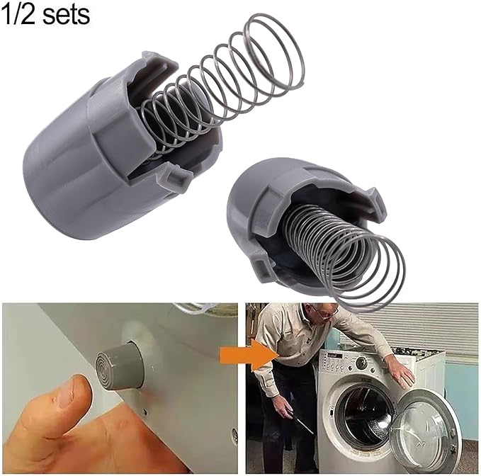 AGM73610701 Magnetic Washer Door Plunger & Spring Kit (2-Pack) - LG/Kenmore Compatible Replacement Parts