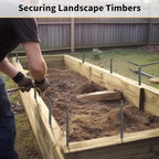 Rebar Stakes 36 inches 16-Pack Concrete Form Stakes Straight 3/8" Diameter Rebar Ground Metal Stakes for Landscaping, Securing Fence, Garden Plants Support, Survey Markers and Securing Trees