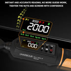 Digital Torque Wrench 1/4 Drive, 1.1-22.1 Ft-lbs/1.5-30Nm Range, Electric Torque Wrench with Dual Direction Ratchet, ±1% Accuracy with Vibration, Buzzer and LED Alert