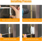 Uenhoy 4 Pack Cam Action Window Sash Locks for Double Hung Windows, Hole Center White Sash Window Locks for Vertical & Horizontal Sliding Windows