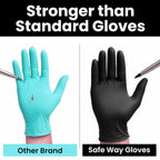 SAFEWAY USA Vinyl Disposable Gloves — Non-Latex and Powder Free, Heavy-Duty Protective and Multi-Purpose Gloves for Cleaning, Food Prep, Tattooing, Lab Works, Mechanics and More — (1000 pcs, Large)