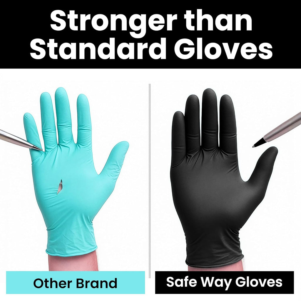 SAFEWAY USA Vinyl Disposable Gloves — Non-Latex and Powder Free, Heavy-Duty Protective and Multi-Purpose Gloves for Cleaning, Food Prep, Tattooing, Lab Works, Mechanics and More — (2000 pcs, X-Large)