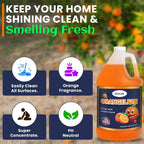 Multi Purpose Cleaner Pet Odor eliminator - Concentrate MAKES 64 GALLON - MADE IN USA- pH Neutral - ORANGELEAN Strong Odor Floor Cleaner - Orange Stain Remover 128 oz