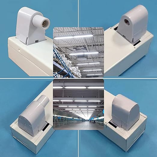 Surf turtle 2 Pair Tombstone Single Pin FA8 Base Holder Socket Connector with T8 T10 T12，for 8ft Light Emitting Diode Fluorescent Tube Light