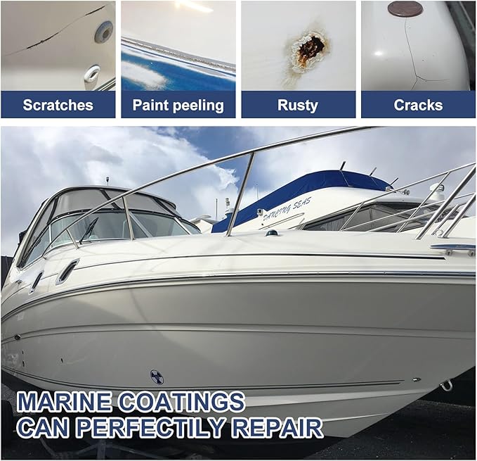 ShangTianFeng 207014 Marine Wood and Fiberglass Primer,32 Fl Oz White+10 Fl Oz diluent, Suitable for use on fiberglass, wood or metal surfaces above the waterline 1 Quarts