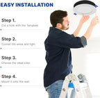 12 Pack 6 Inch LED Recessed Ceiling Light with Night Light| 5CCT Dimmable 2700K-5000K| RA90 1050LM 12W 120V| Ultra-Thin High Brightness Canless Wafer Downlight with Junction Box| IC ETL FCC