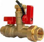 3/4 inch Sweat Tankless Water Heater Isolation Valve Kit with Pressure Relief Valve, FNPT x Sweat, 3/4'' Service Valve Kit for Rheem, Rinnai, Ecosmart Navien Noritz Takagi Bosch