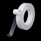 Super Thin Double Sided Tape 1inch x 82 feet Heavy Duty Clear Sticky Mounting Tape for DIY Crafts, Woodworking, Carpets, Posters, Photos, Scrapbook, Fashion Clothing, Heat Resistant, Residue Free