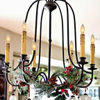 25 Pack Clear Torpedo Tip Replacement Bulbs,7 Watts Incandescent E12 Candelabra Base 120V C26 Window Candle Light Bulbs for Chandeliers Night Light Electric Candle Light