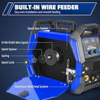 BILT HARD Aluminum 200A MIG Welder, 110V/220V MIG/Flux Core MIG/Lift TIG/Stick/Spot Welding/Spool Gun Compatible 6-In-1 Welding Machine w/IGBT Inverter, Multi-Process Welder