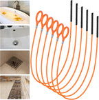 32 Inch Snake Drain Hair Removal Tool (6 Pack), Anti-Break Metal with Nylon Coating Sink Snake, Drain Cleaner Hair Catcher Remover for Shower, Bathroom Sink Tub