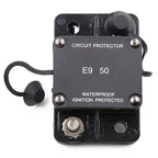 T1 50A Amp Automotive Circuit Breaker Auto Reset No Switch Button for Boat, Car Audio, Solar System, Battery Protection 12V-32V DC IP67
