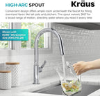 KRAUS Oletto Single Handle Pull Down Kitchen Faucet in Chrome, KPF-2820CH