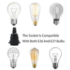 8Pcs E26 E27 Bakelite Black Medium Base Light Socket, Keyless DIY Vintage Style Edison Lamp Holder, Retro Replacement Cover Pendant Lamp Holder for Bulbs and Lampshades