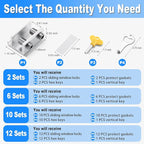 Sliding Window Locks (12 Sets), Secure Window Lock with Key, Window Locks for Up and Down Windows & Horizontal Sliding Windows, Adjustable Window Lock, Sturdy and Durable, Does Not Deform.