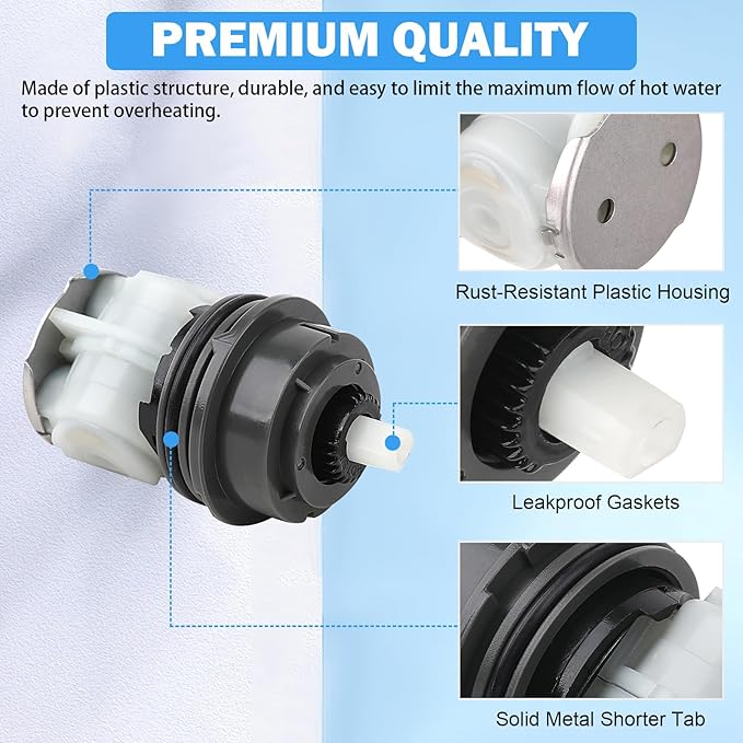 RP46463 Delta Shower Cartridge Compatible for Delta Monitor 17 Series (2006-Present) Dual Function Bath Tub and Shower Faucet Parts Delta Shower Faucet Cartridge with Seat and Spring Adapter