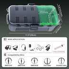 QUOBAS 2 Pack Outdoor Waterproof Electrical Box with 6 Cable Ports, IP54 Weatherproof Heavy-Duty Extension Cord Cover for Power Strips, Garden Power Tools, Holiday Lights, Gray