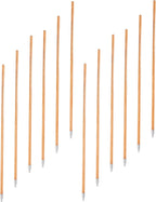 Matthew Cleaning Commercial 60inch Screw On Mop Handle for Floor Cleaning Heavy Duty Mop Head Replacement Holder Industrial Grade Lacquered-Wood Handle with Threaded Metal Tip - 12 Pack