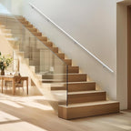 Meranti Aluminum Handrail for Indoor or Outdoor Steps and Stairs – Hand Rails for Elderly – DIY Complete Stair Railing Kit (AHR, Glossy White, 3' Length)