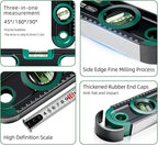 Magnetic Torpedo Level 12 Inch Shockproof Small Leveler Tool with 3 Bubble Spirit Level 45 90 180 Degree, Shock Resistant Construction Levelers for Hanging Pictures Install Shelf Home Renovation