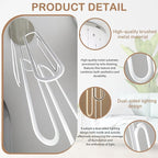 Flashing God H118 Modern Chandelier 6-Rings Contemporary Chandelier for High Ceiling Led Dimmable Large Pendant Lighting Chrome Ring Chandeliers for Villa Foyer Entrance Living Room